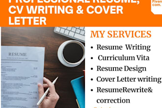 write and upgrade your resume and cover letter