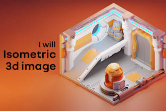 create low poly 3d illustration