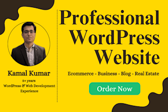 do wordpress website development, design and recreate business, blog website