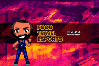 design banner ,youtube , twitter, twitch and facebook