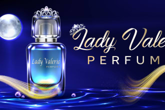 do luxury perfume 3d mockups and label design