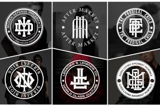 design premium monogram logo for fashion, streetwear and clothing brands