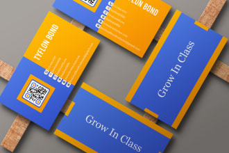 design minimal business card design with custom qr code