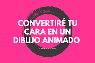 puedo convertir tu cara en una cara de dibujo animado