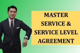 draft service level and master service agreement