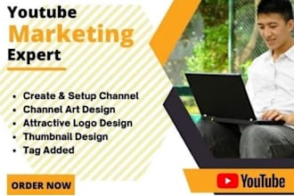 create youtube channel with logo and banner