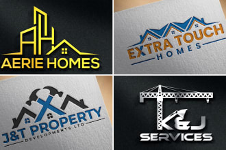 do real estate, mortgage, construction, property, home logo