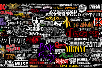 make music, producer, rock, funk, jazz, hip pop brand logo