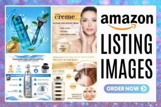 create amazon product listing images design infographic
