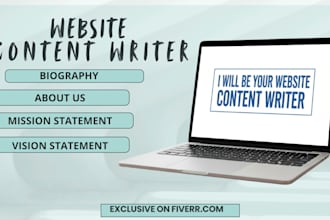 write engaging about us, bio, mission and vision that connects