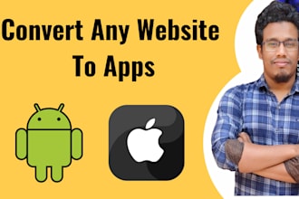 convert website to native ios or android app using webview