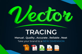 vector tracing logo, convert image to vector, manual vector, redraw, recreate