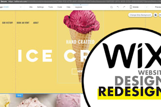 create wix website and redesign wix website