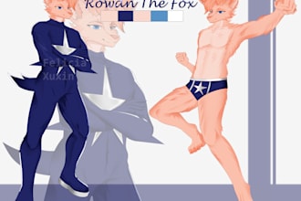 draw your reference sheet for furry character
