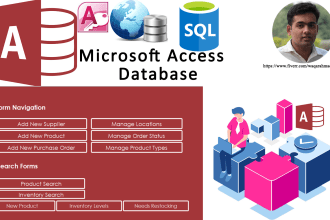 develop ms access database and queries