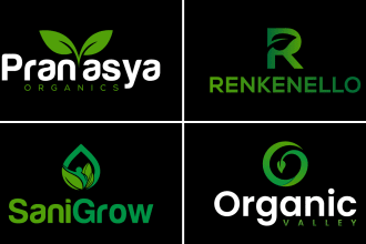 make eco friendly, green, natural, organic, agriculture logo