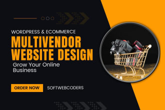 build wordpress multi vendor ecommerce marketplace website or online store