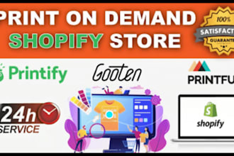 setup print on demand shopify store