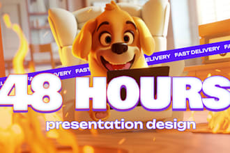 design a pitch deck, company profile, or ppt in 48h