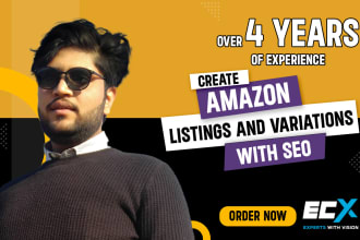 create and optimize amazon listings, variations, virtual bundles