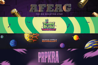 design amazing twitch, youtube, gaming banner header