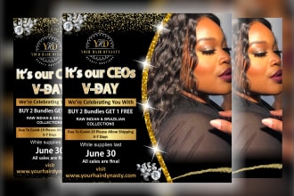 do beauty salon, hair extension, spa or fashion flyer