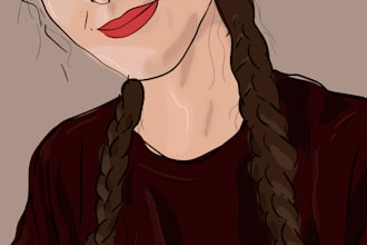 draw your portrait as sketch