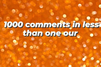 write comments for your blog, your youtube channel, etc