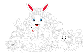 create coloring book pages for kids and children