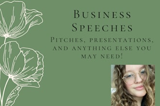 write a speech for any audience