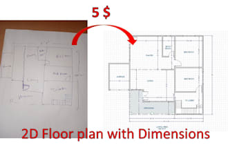 create 2d 3d floor plan with elevations