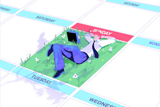 make illustration drawing for website page and apps