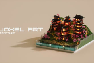 create anything you ask me for in voxel art
