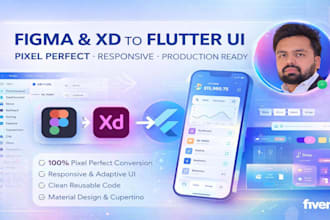convert figma or xd designs to flutter UI with clean, modern code