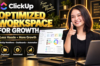 set up clickup workflows dashboards and automation for your business