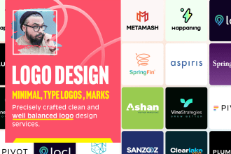 create a clean minimal well balanced logo design