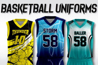 design professionally basketball jersey in 12 hours