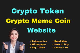 create crypto token website, coin,meme,nft,ico landing page wordpress website
