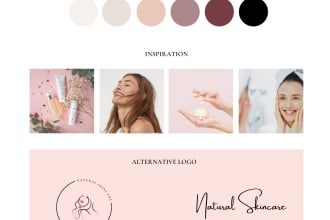 design a professional brand style guide or identity, minimalist logo