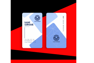 design company id card or identity card 3d
