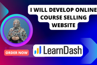 develop learndash course selling website