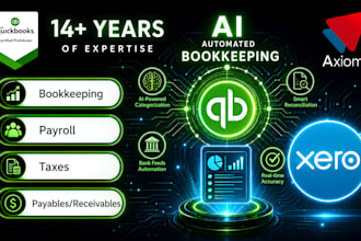 do accounting, bookkeeping in quickbooks online and tax filing for US and canada