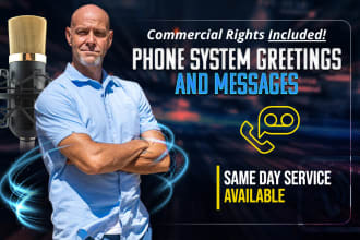 record a phone voicemail greeting, IVR voice over, or on hold message