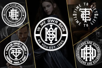 design urban streetwear, clothing, and fashion monogram logo