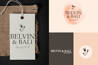 design custom feminine, geometric, hand drawn logo