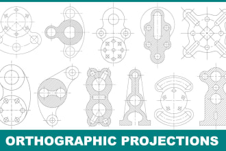 convert 2d orthographic projections drawing in autocad