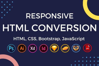 convert psd to html responsive bootstrap, sketch to html responsive bootstrap