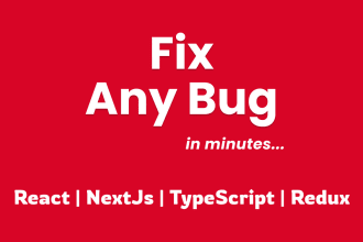 do react next js html css javascript bug fix issues