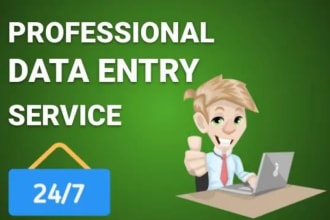 do data entry, data collection, internet research,copy paste