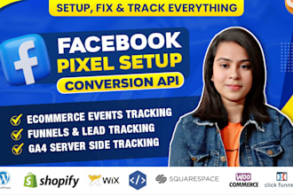 setup meta facebook pixel shopify, conversion API, catalog, ga4, gtm, fix pixel